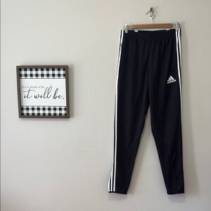 Adidas Black and White Pants Tapered Fit - Small